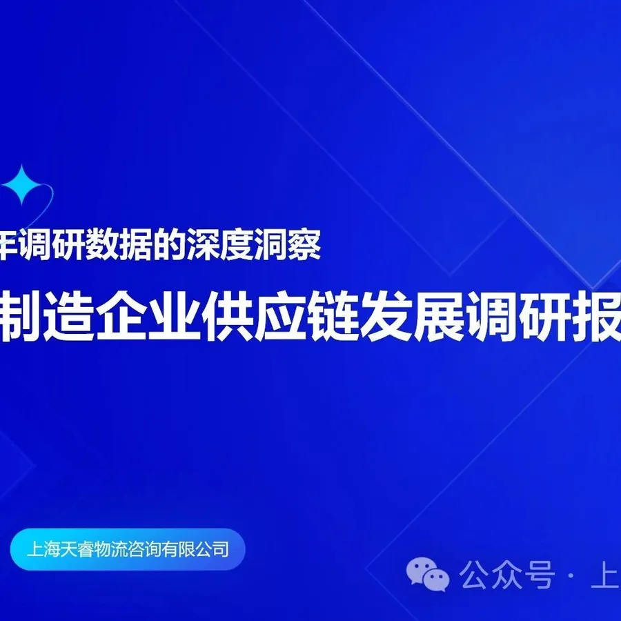 2024年制造企业供应链发展调研分析报告