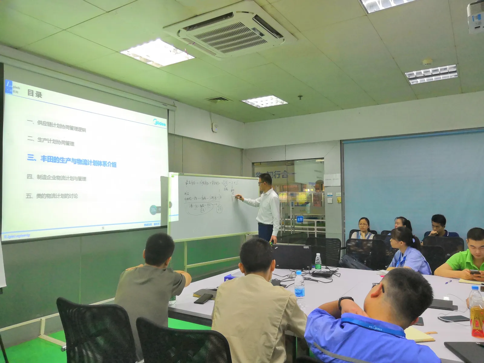 2019年7月15日-16日，天睿咨询副总经理李志强为美的集团家用空调事业部物流学校进行为期两天的《供应链计划协同与物流计划》培训课程